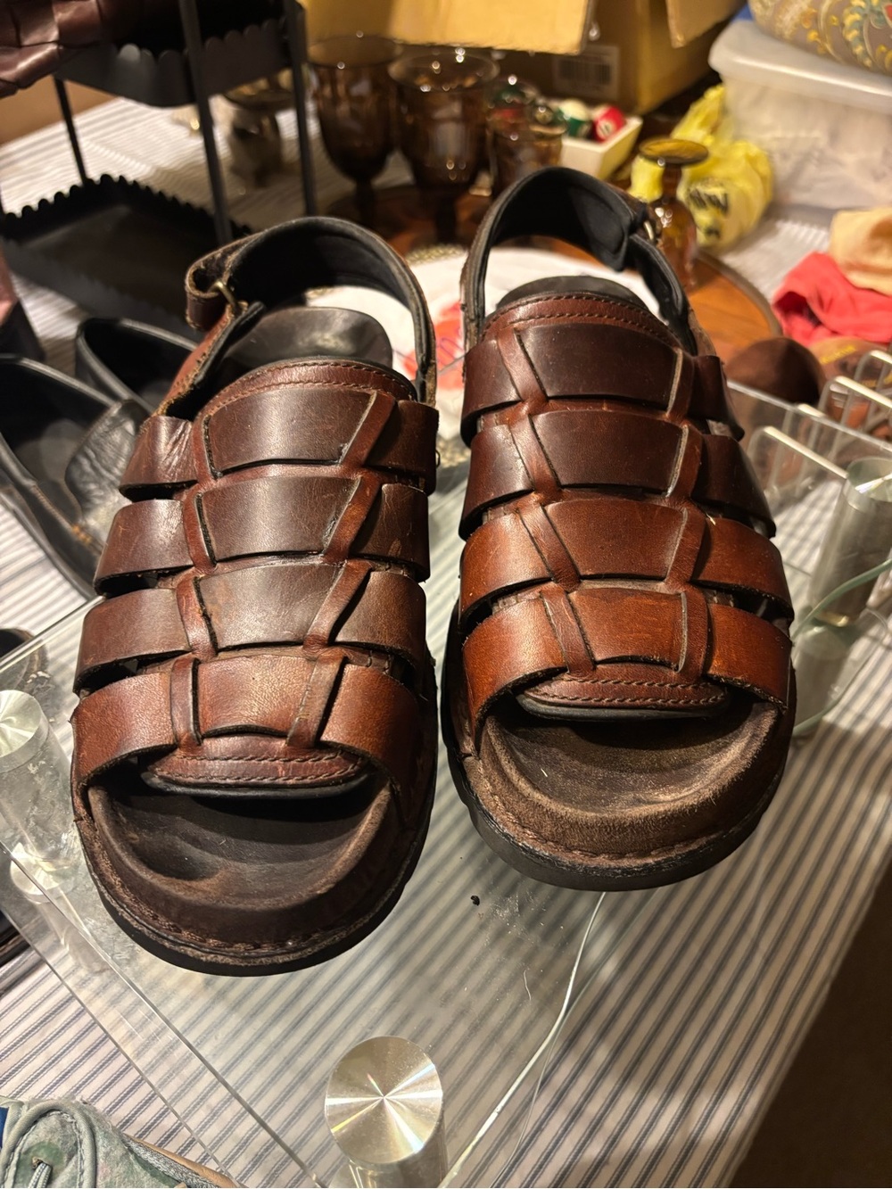 Rockport 100% leather Men's Fisherman Sandals.  Known for comfort and quality
